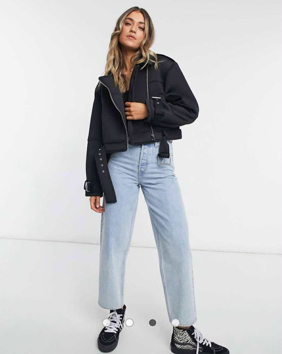 Късо преходно яке Asos черно