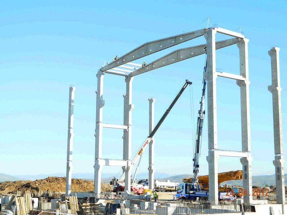 Сборные железобетонные изделия, Колонна , Двухскатная балка ,