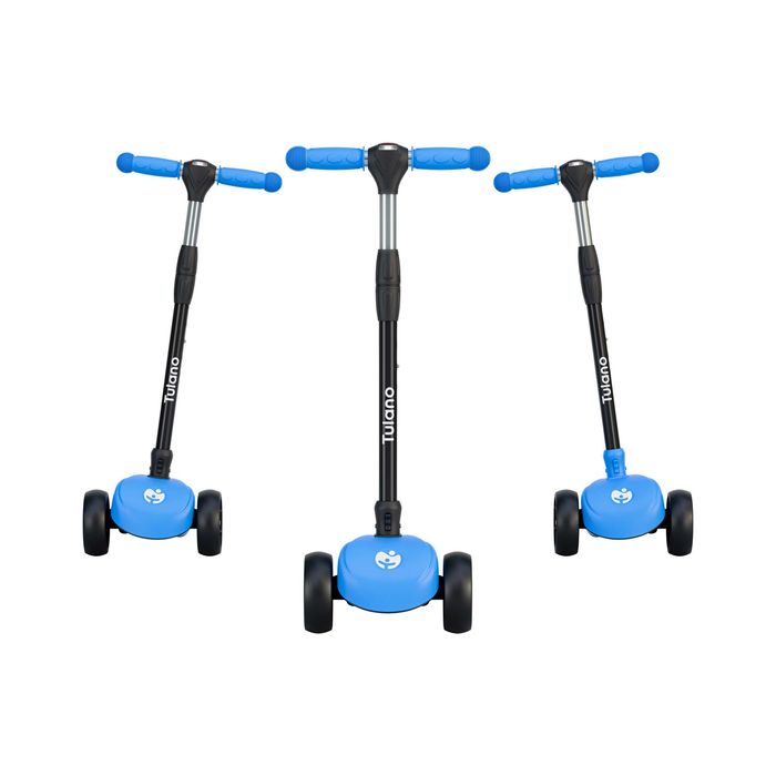 Trotineta Copii Tulano Rookie 15, roti iluminate cu LED-uri, Blue