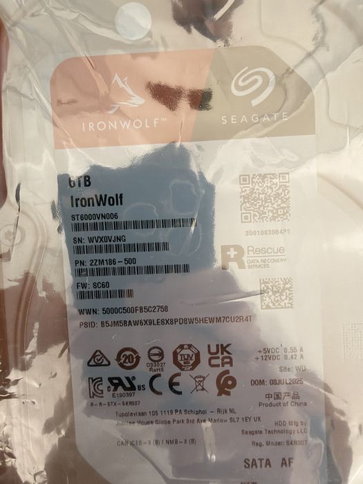 HDD Seagate Ironwolf 6TB Nou, Sigilat