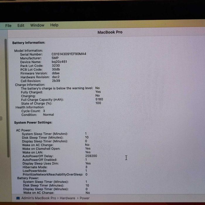 Лаптоп Apple MacBook Pro 13" (2017) i7 16 Ram 512 ssd