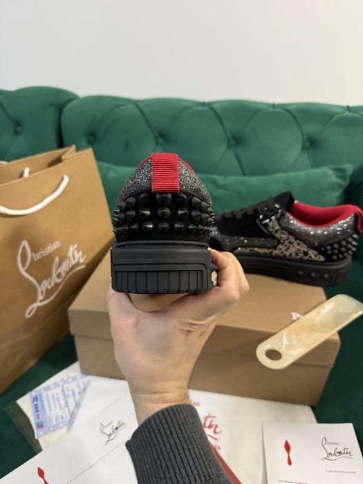 Adidasi Louboutin piele naturala Full Box colectie noua Premium