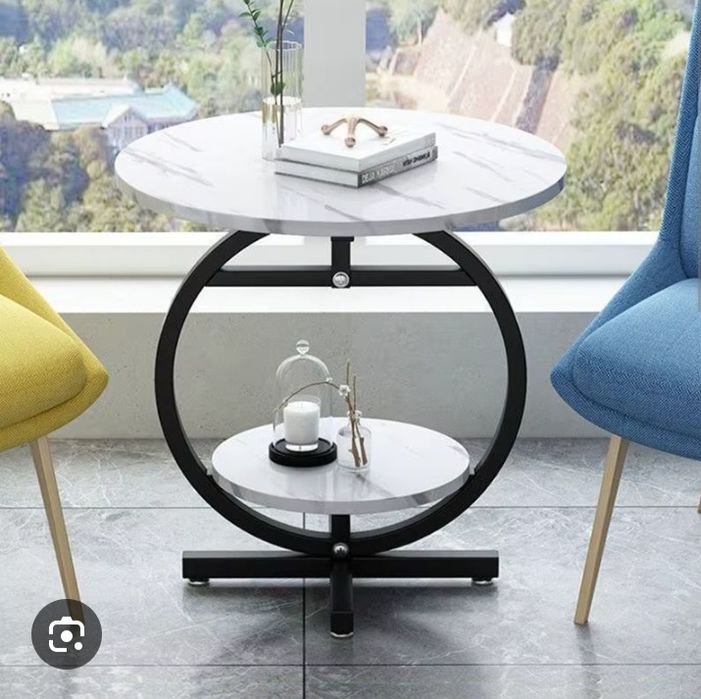 Журнальные столики круглые двойные