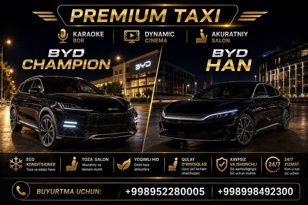 Taxi xizmati premium biznes taxi toy radom mehmonlar kutvolish