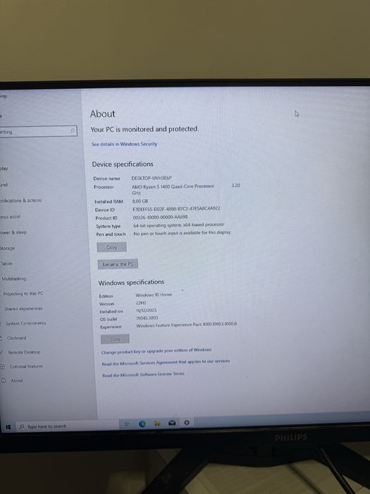 Pc gaming amd ryzen 5 1400 Quad-Core 8 GB ram placa video 1050ti