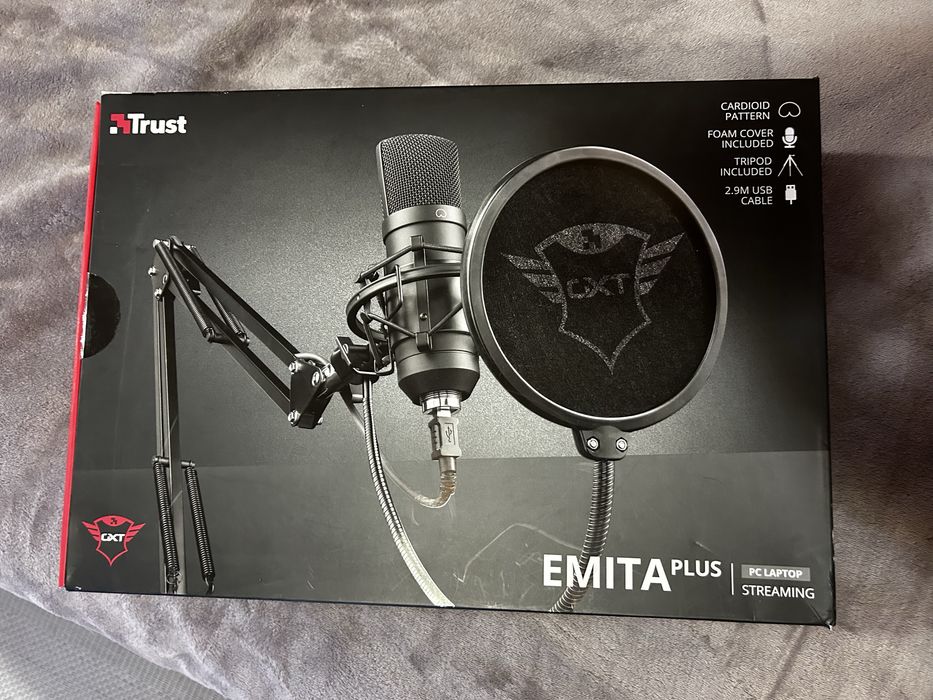 Microfon profesional Streaming Trust Emita Plus