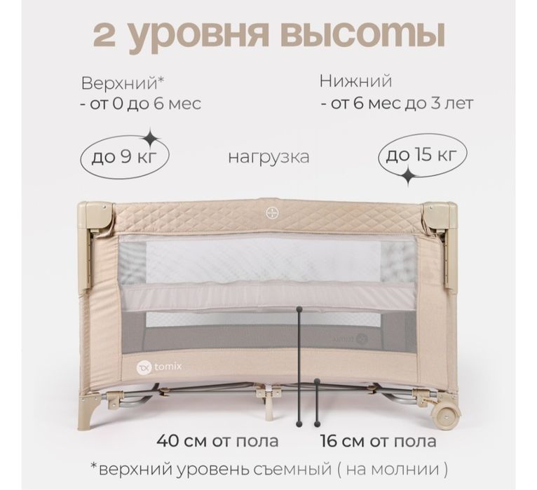 Tomix Born Plus новый манеж-кровать