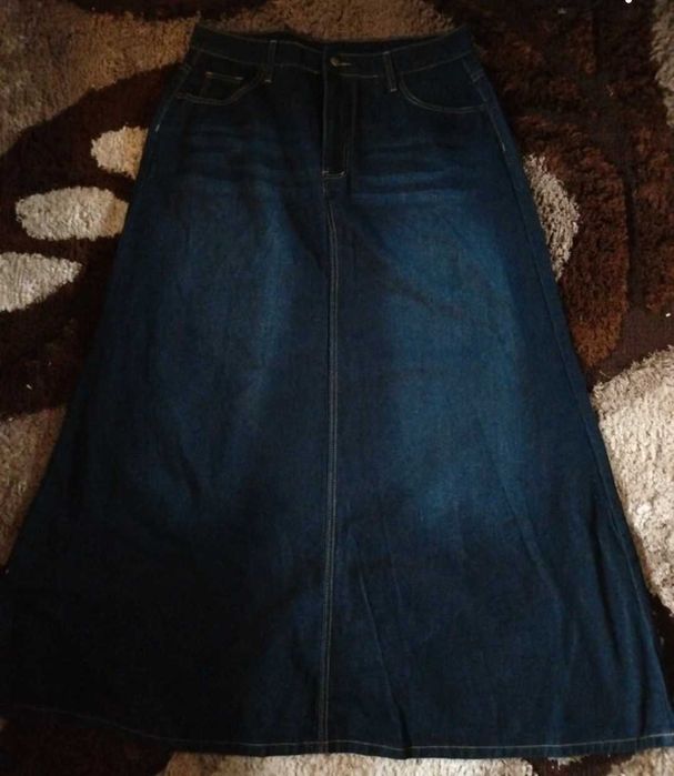 Fusta denim lunga