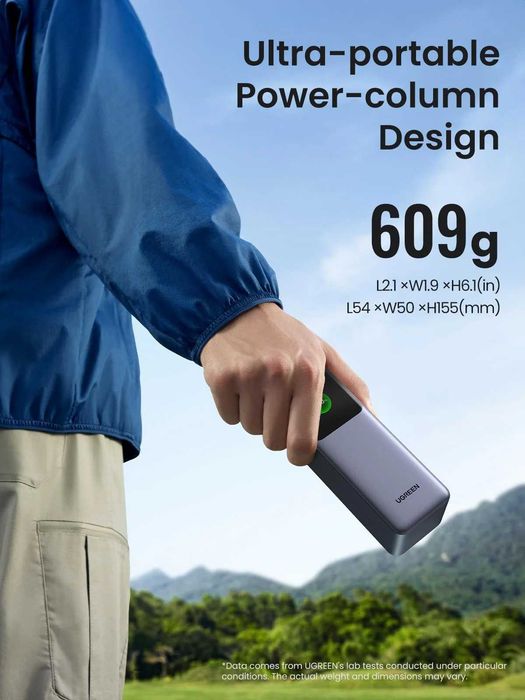 Power Bank UGREEN Nexode 25000mAh 200W с интеллектуальным дисплеем.