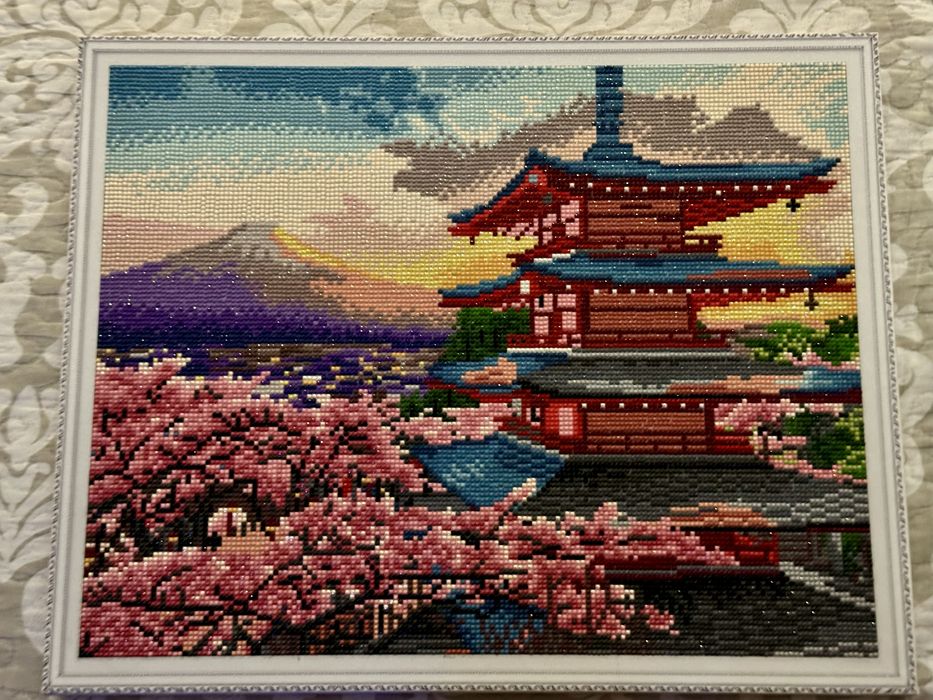 Pictură cu diamante: Pogoda în Tokio- Goblen realizat manual