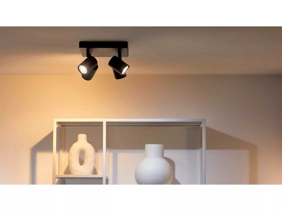 Philips WiZ IMAGEO Smart Спот LED лампа за таван с 4 светлини WiFi Черна Бяла Смарт