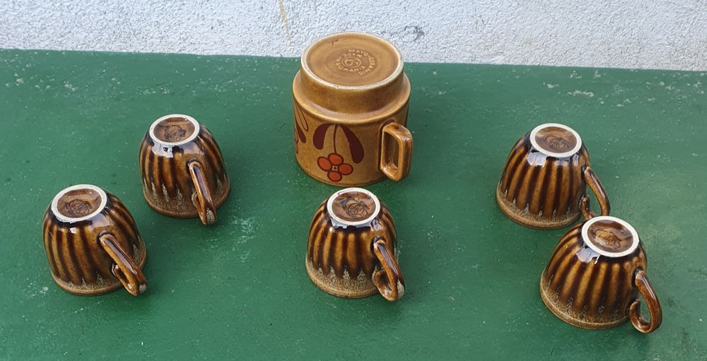 Set cesti cafea/ceramica maro