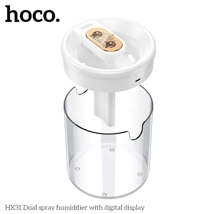 Hoco HX31  Увлажнитель 1.4л с цифровым дисплеем и двойным распылением