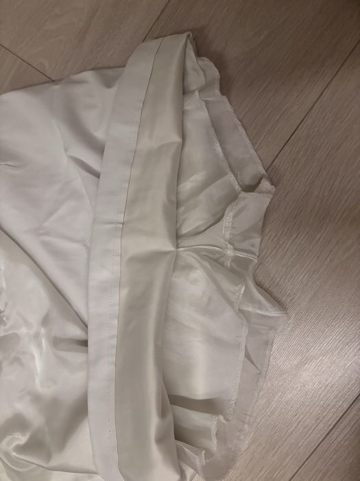 Кожанная белая юбка