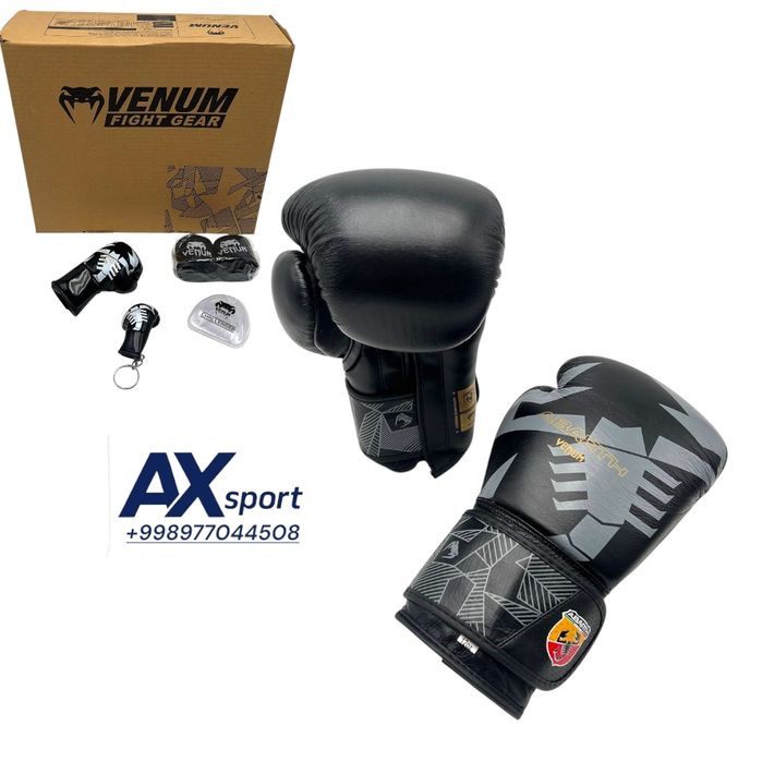 Боксерские перчатки комплект набор  VENUM 3в1