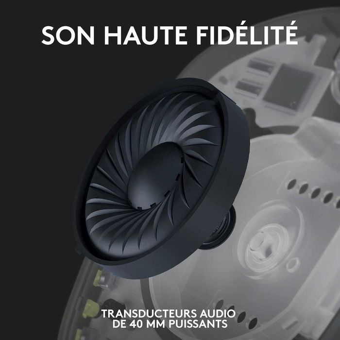 Гейминг слушалки Logitech G435, Безжични, Черни