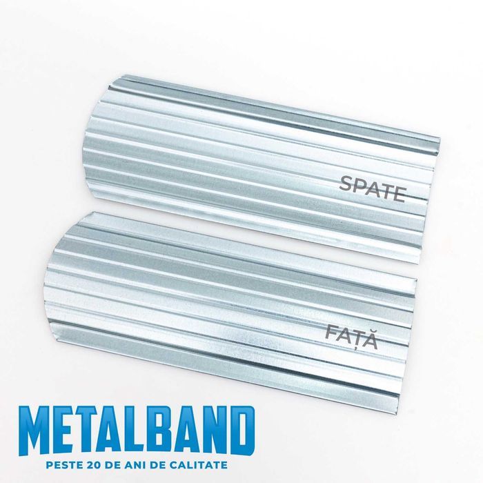 Sipca metalica vopsita mat maro ciocolatiu, caramiziu si gri de 0,45mm