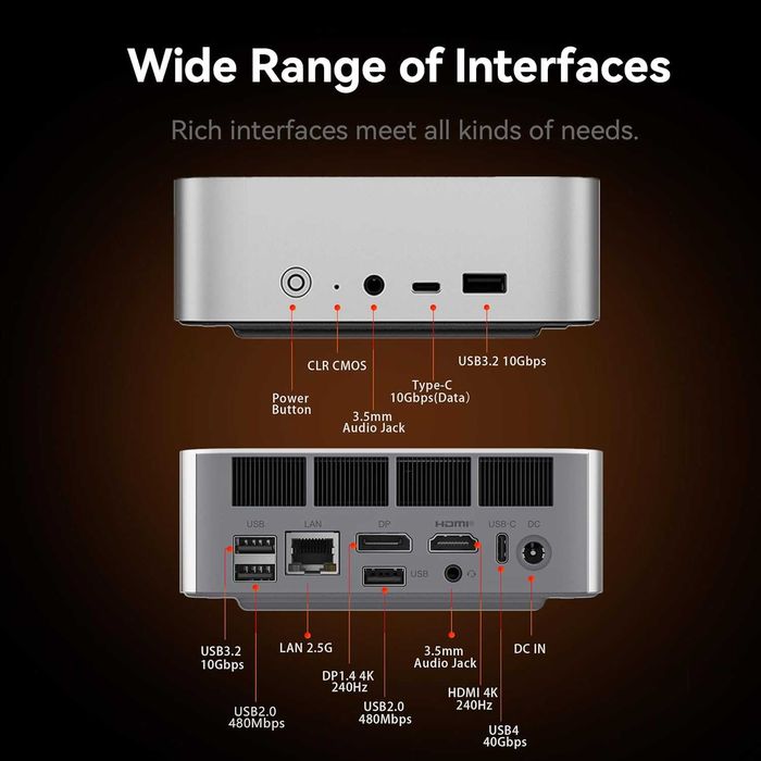Mini PC Мини Пк Beelink SER9 AMD Ryzen 7 H255 32G DDR5 6400 / 1TB SSD