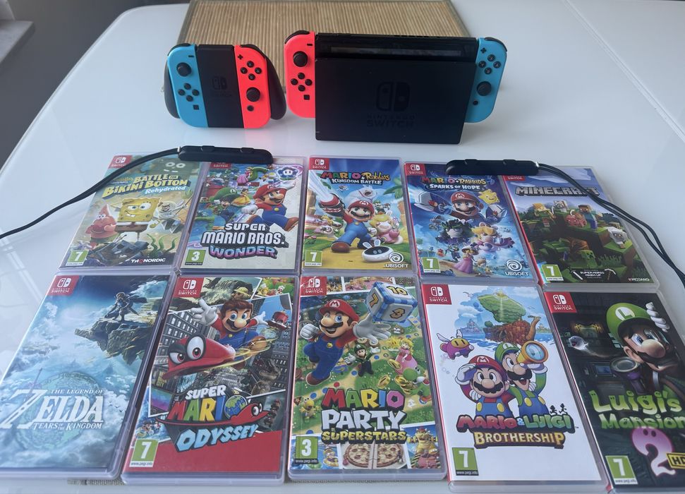 Nintendo Switch cu 4 Console +15 jocuri Timisoara • OLX.ro