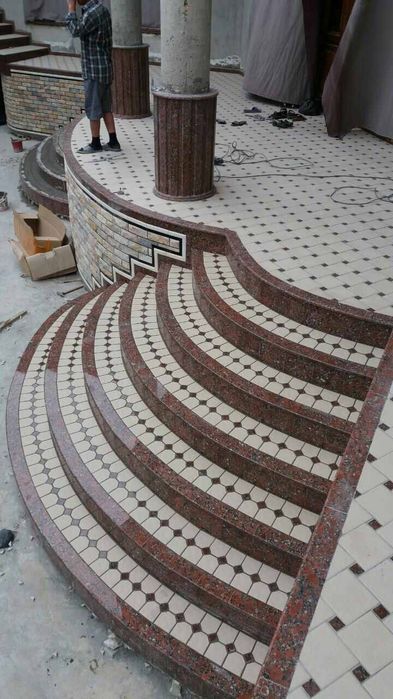 Цоколга ГРАНИТ Мрамор ва Фасадга Табий Травертин тошларни сифатли у'рн