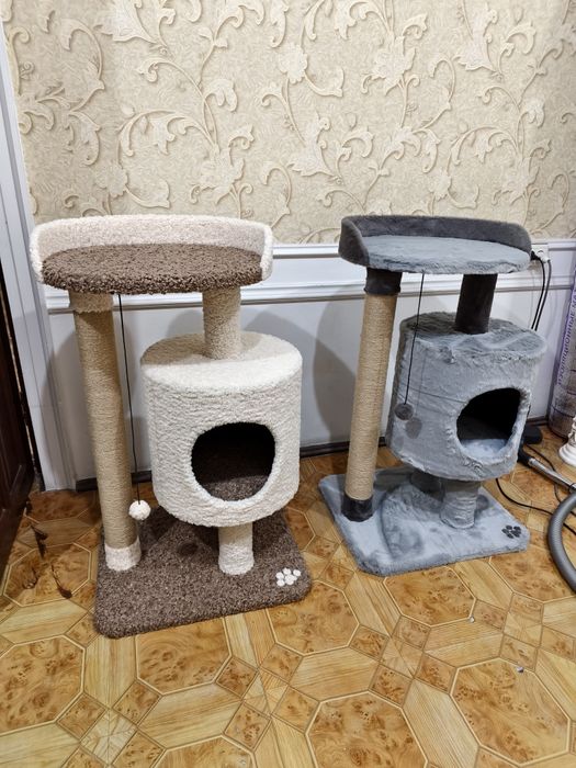 Дом для кошки. Когтеточка для кошек. Зоодомики