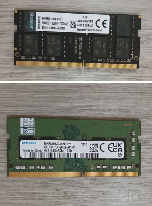 Samsung (2666] и Kingstone (3200) янги original 8 Gb DDR4