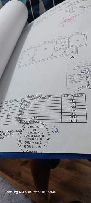 Se vinde apartament 2 camere semidecomandat, strada Slt.Gheorghe Bărboi,etaj 3.Pret 55000 €