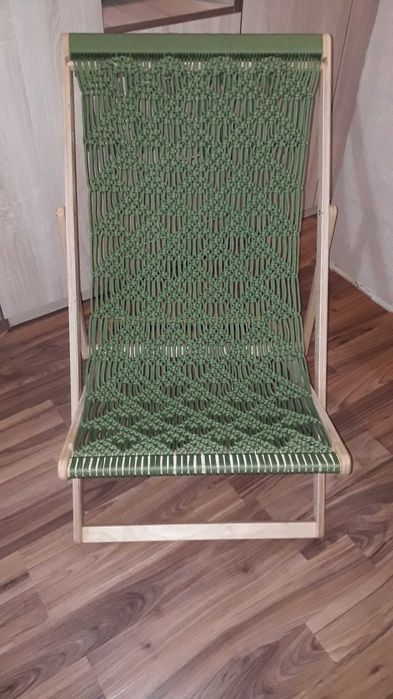 Шезлонг плетеный новый