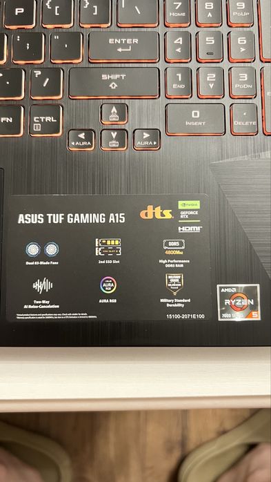 ASUS TUF Gaming A15 – Ryzen 5 7535HS, RTX 3050, 16GB DDR5, 144Hz Cu Garantie