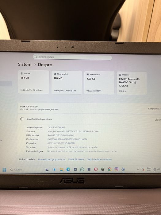 Vand laptop Asus X543M