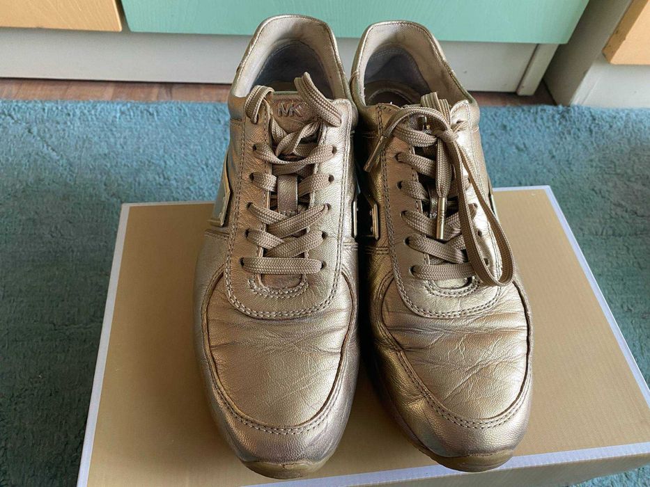 Дамски обувки, Michael Kors, златни, естесвена кожа, 39 номер