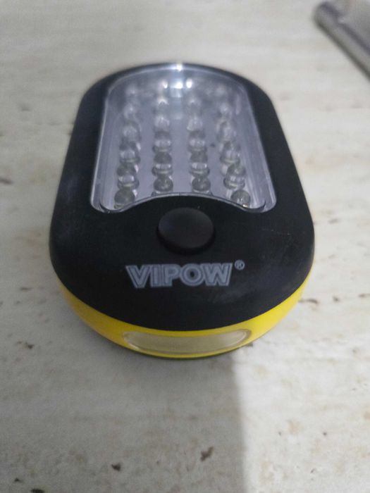 Lampă de atelier fără fir cu magnet și cârlig, 27 LED-uri,