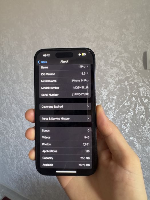 Iphone 14 pro black 256 2simkartalik