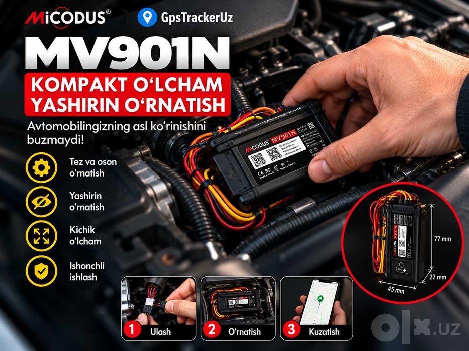 GPS трекер  MiCODUS MV901N GPS trekerini taklif etadi!
