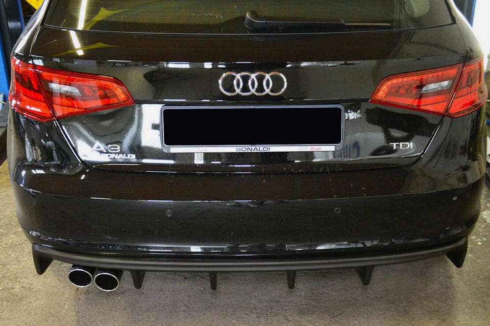 Difuzor bara spate fusta spoiler lip AUDI A3 8V pentru bara standard