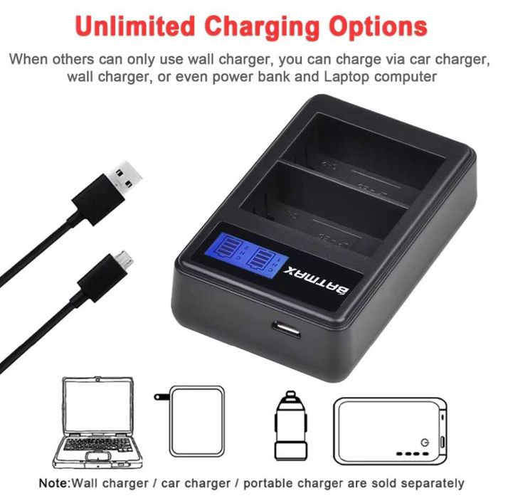 Canon LP-E6 и LP-E6N двойно зарядно R , R5 , R6 ,  R7 , 80D , 90D и др