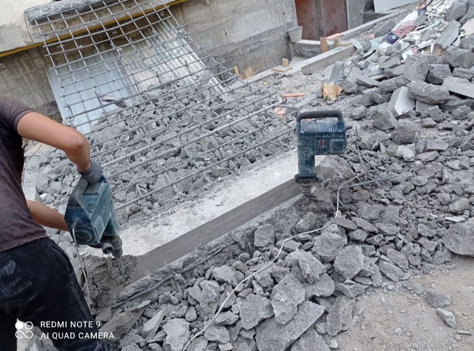 Перфоратор хизмати Алмазний бурда тешик очиш Аррада кесиш ишлари