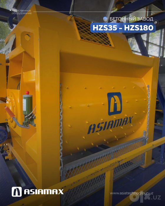 Beton zavodlari Asiamax HZS35–HZS180 —dostavkadan ishga tushirishgacha