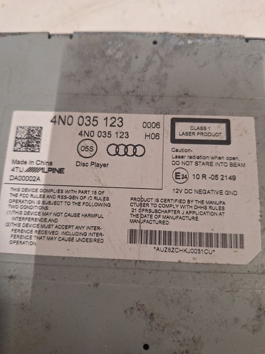DVD unit player Audi A8 D5 / Audi A8 D5 2019г.