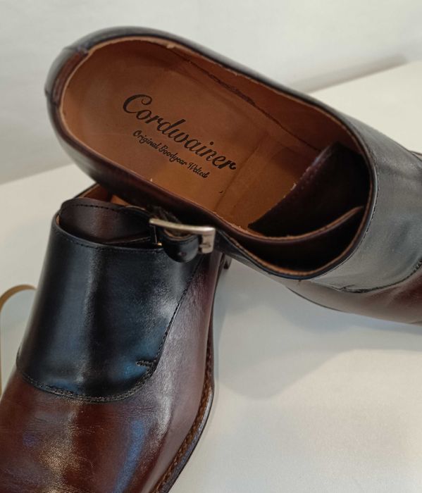 Pantofi monk de lux 39.5 40 Cordwainer lucrati manual piele naturala