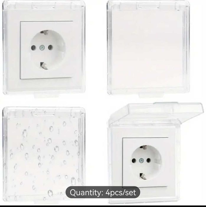 4 броя прозрачни капаци за контакти
