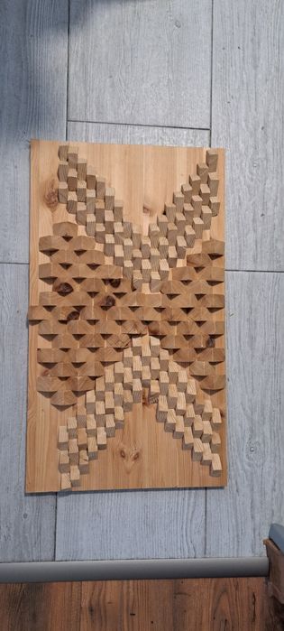 Panou acustic difuzie 70x40 lemn