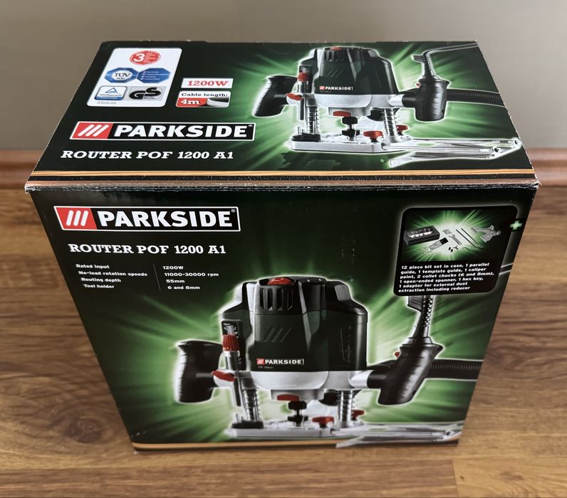 Freza verticala Parkside POF 1200 A1, NOUA, cu accesorii complete