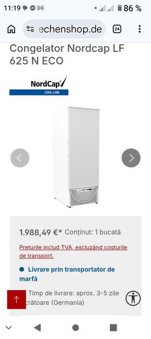 Vând congelator inox