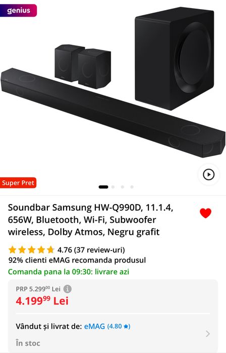 Soundbar Samsung HW-Q990D 11.1.4