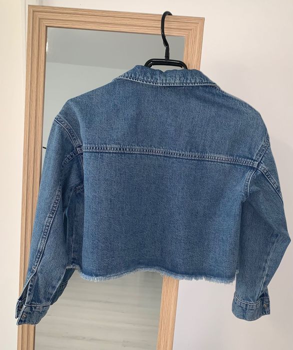 Jachetă din denim cu margini rupte H&M