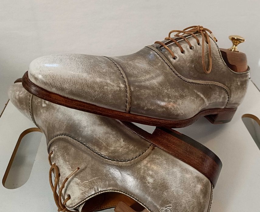 Panfofi de lux 40.5 41 41.5 oxford cap toe GREVE NOI lucrati manual