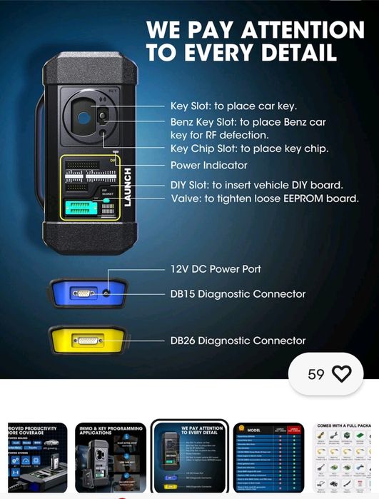 LAUNCH X431 X-PROG 3 Car Key Programmer Immobilizer