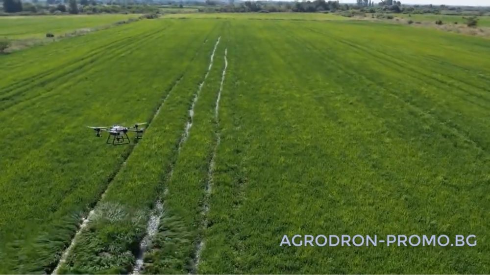 Пръскане с ДРОН!!!