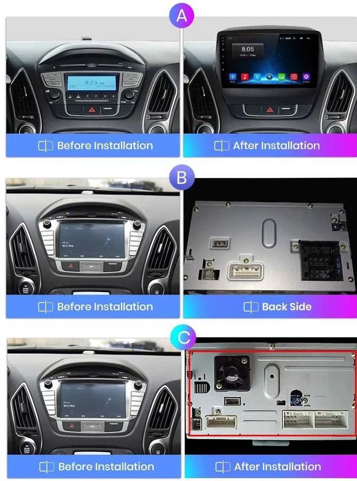 Navigatie Android Hyundai Tucson,Elantra,Accent,Terracan,SANTAFE,GETZ